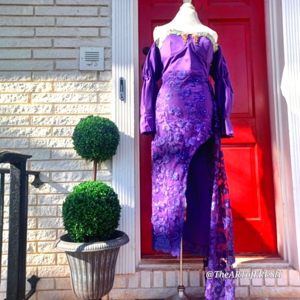Gorgeous Purple Cocktail Dress with Unique Design